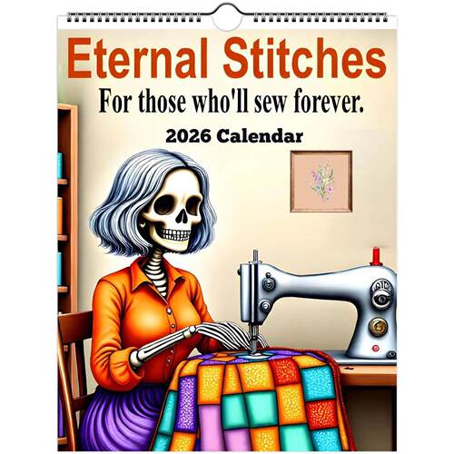跨境新品亚马逊Eternal Stitches Calendar2026年万圣节日历挂历