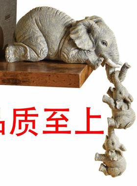 跨境新款 居家大象树脂摆件迷你微景观设计花园装饰 创意设计时尚