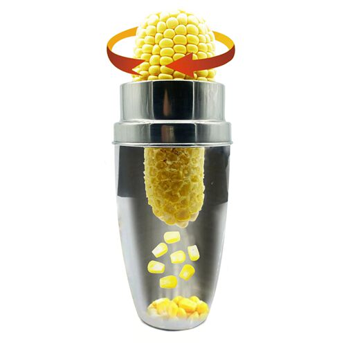 跨境削皮器厨房304金属不锈钢便携式旋转玉米剥离器corn stripper