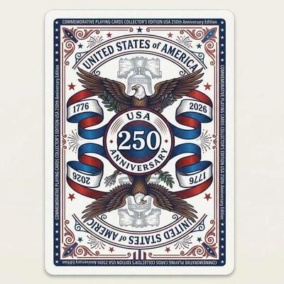 跨境新品 Commemorative Playing Cards美国250周年庆典纪念扑克