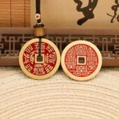 纯黄铜紫薇真武复古钥匙扣挂件朱砂十二生肖八卦吊坠地摊热卖