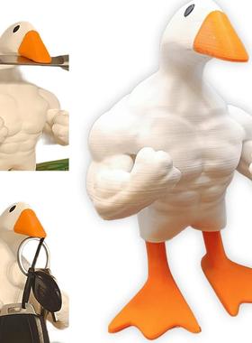 跨境整蛊吸铁鸭子摆件装饰品设计家居庭院可爱迷你鸭树脂工艺品