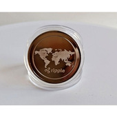 瑞波币ripple虚拟币纪念章xrp数字币 外国硬币金属工艺品跨境外币