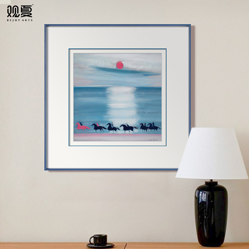 观夏 简美装饰画绚烂梦幻马影踏现代装饰画