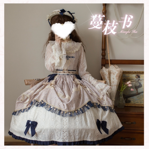 【尾款】贰一仨原创lolita 蔓枝书cla款日常纯棉优雅款天使袖假op