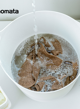 日本进口inomata洗衣桶大号脏衣篮家用玩具杂物大容量分类收纳筐