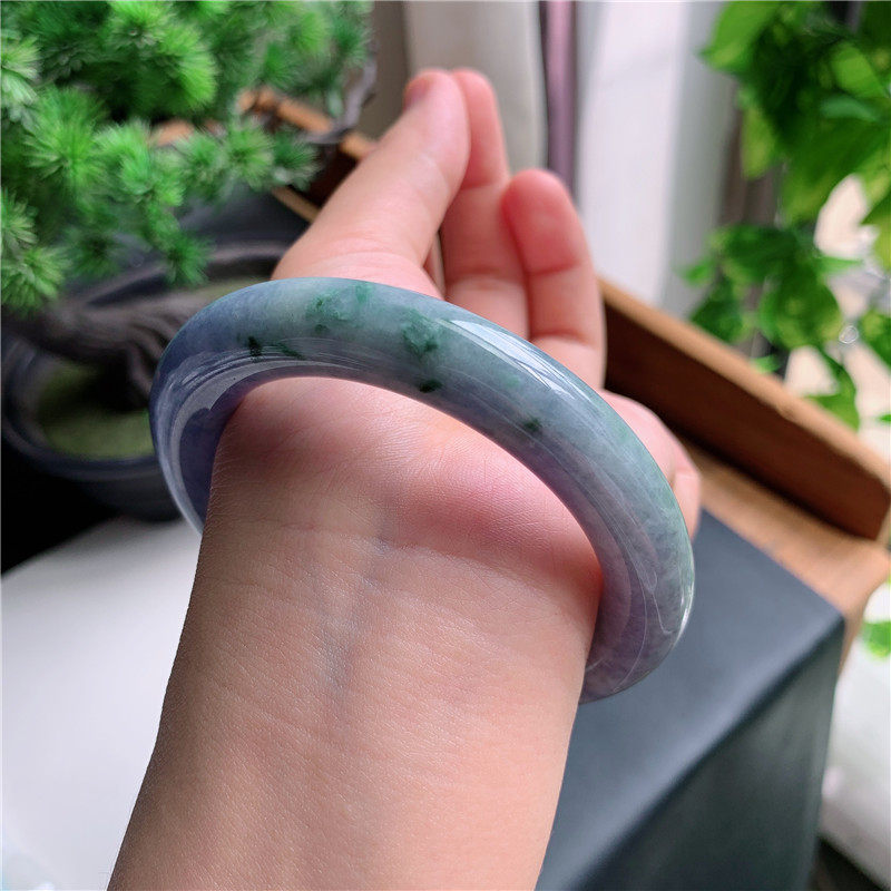 9月新品 56圈口冰糯种紫罗兰缅甸翡翠
