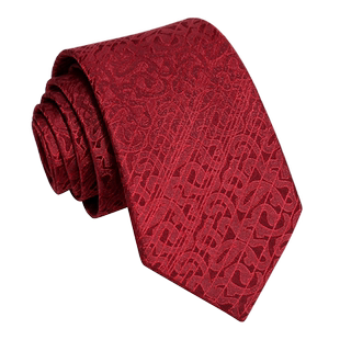 意大利桑蚕丝红色花纹真丝领带男高级感结婚正装商务新郎婚礼