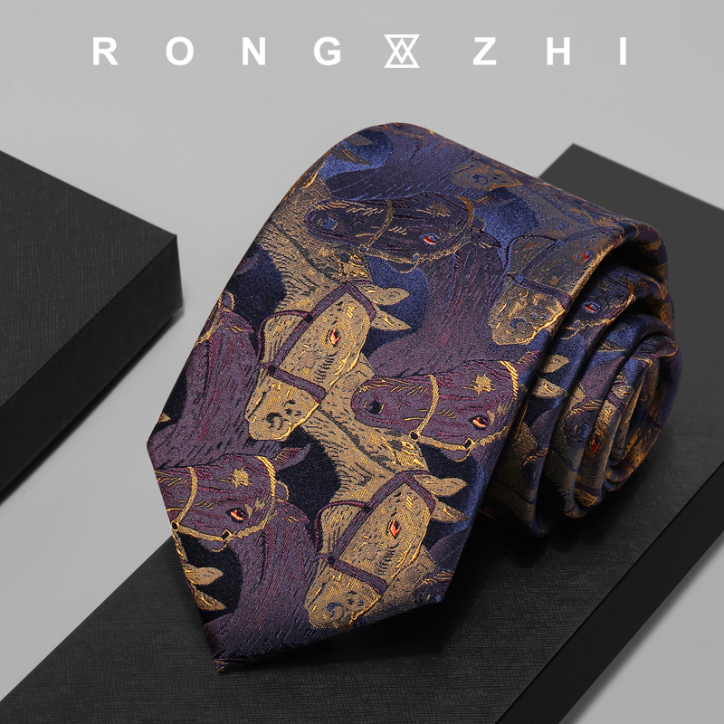 RONGZHI色织桑蚕丝复古骑士风