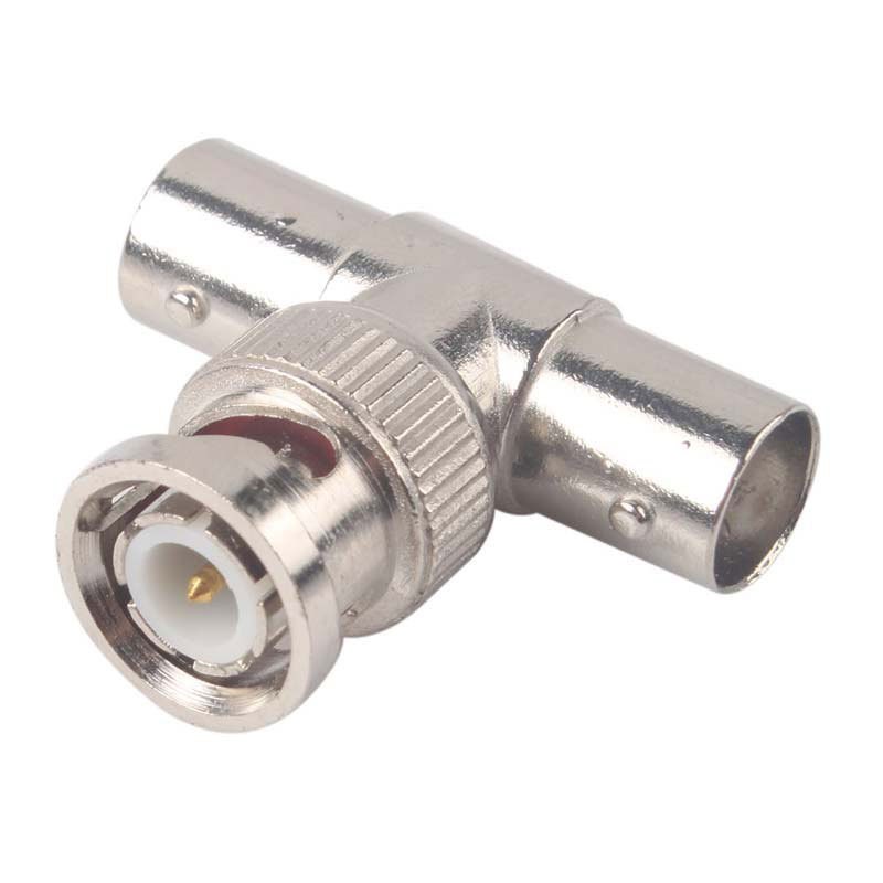 BNC 1 Male to 2 Female Splitter TY Adapter Connector for