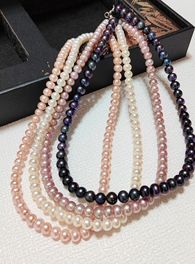 高级感颈链珍珠DIY女强光