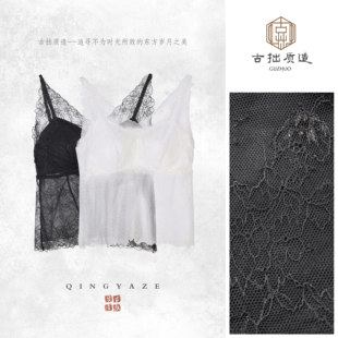 维m同款！织金蕾丝蝴蝶背背心！GZ7736