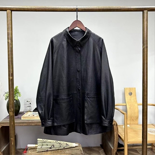 极简古着感 GZ2645 意大利全植鞣绵羊皮衣