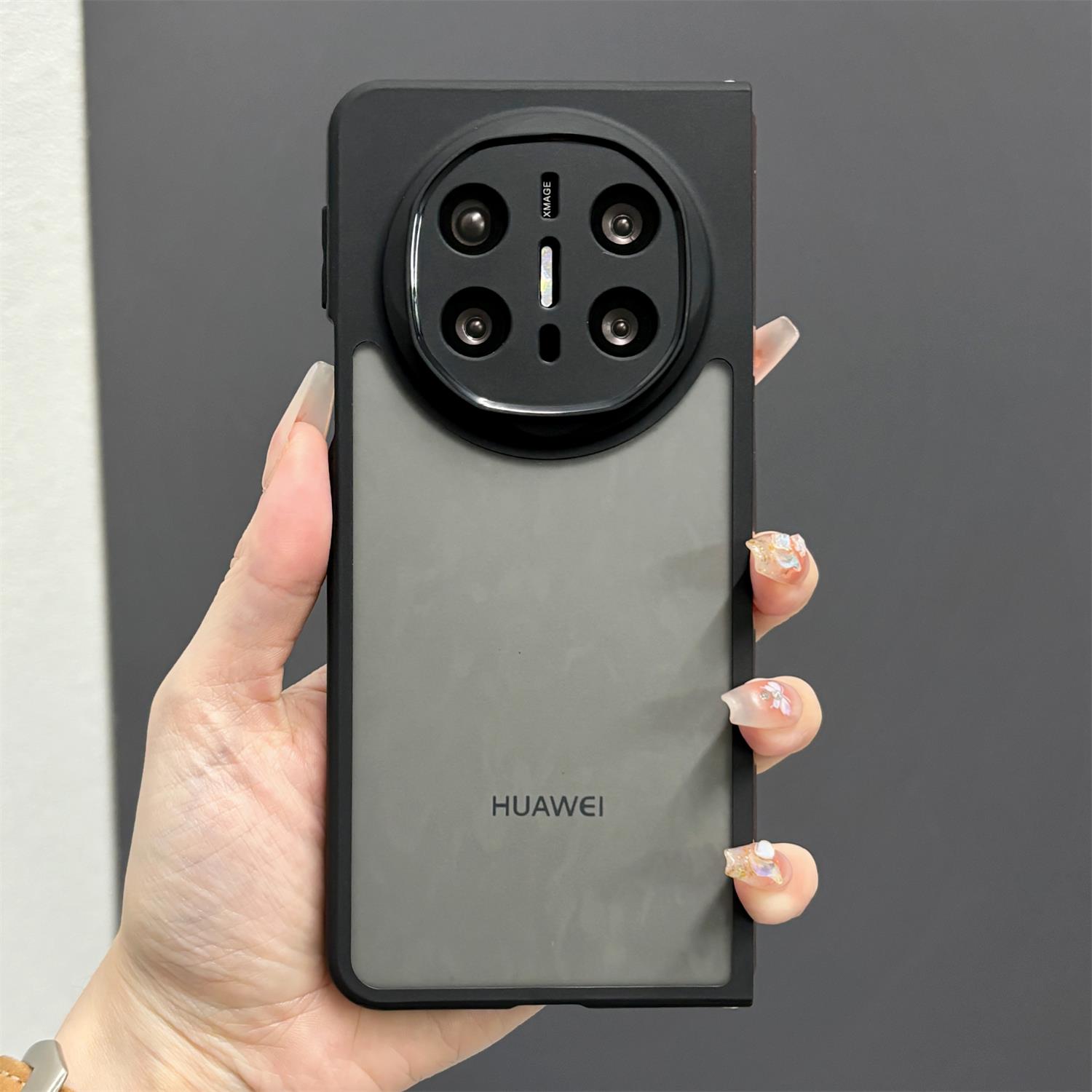 适用华为MateX6手机壳新款磨砂Mate折叠屏X5典藏版X3保护套适用荣耀magicV2防摔外壳全包高端男士女简约软边