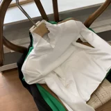 Цветная осенняя футболка, приятный телу базовый лонгслив, высокий воротник, городской стиль, свободный прямой крой