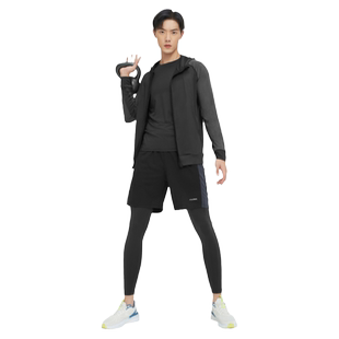 骆驼健身房长袖运动服跑步套装春夏男士晨跑速干紧身衣训练瑜伽服