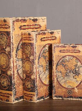 2026复古道具书仿真书假书收纳盒办公室小摆件轻奢书架书柜书本装