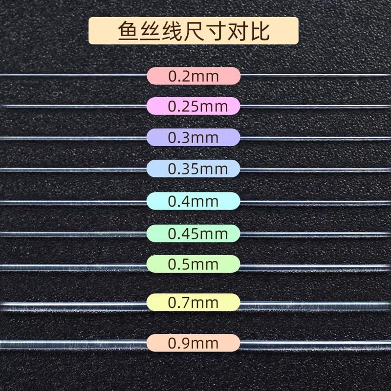 2025透明鱼线大卷水晶无弹力线diy垂钓专用手工串珠子的鱼线成捆