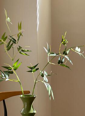 2026中式禅意竹叶彷真绿色植物客厅玄关家居茶几桌面摆件装饰乔迁