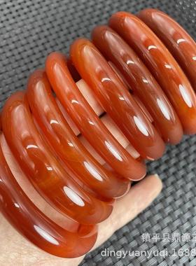 2026厂家巴西玛瑙手镯窄版玉髓镯冰润绿色玉髓镯地摊促销活动玉镯