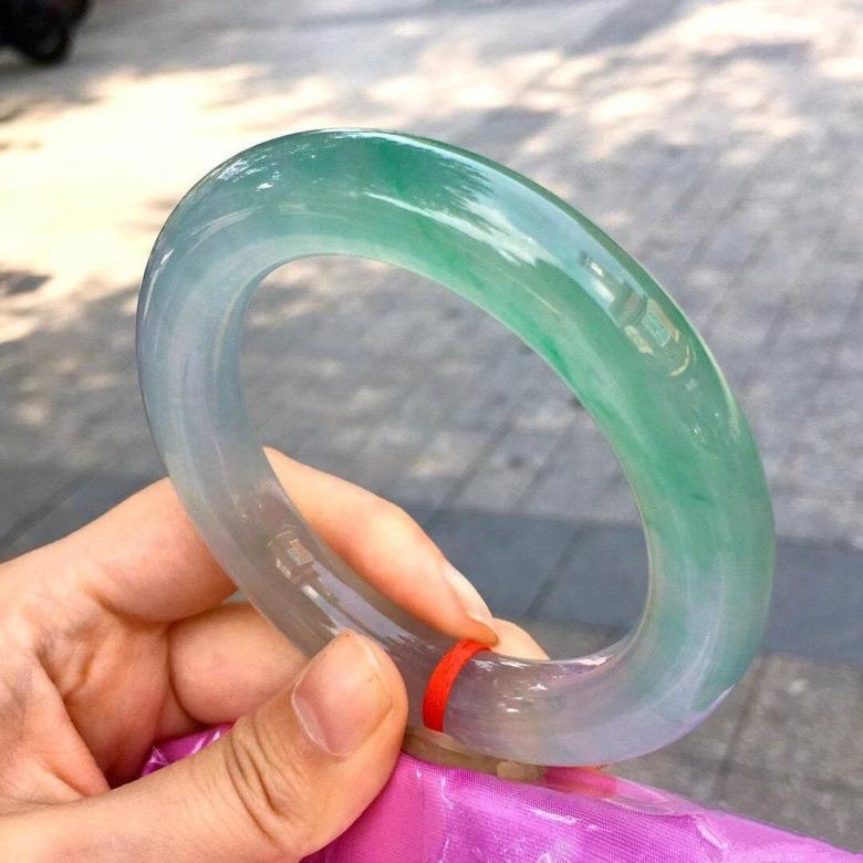 2026翡翠手镯缅甸冰种飘花翡翠玉镯子正阳绿高冰玉手镯原石飘绿贵