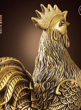 2026铜公鸡摆件金鸡聚财铜器工艺品家居装饰品招财吉祥物摆设如意