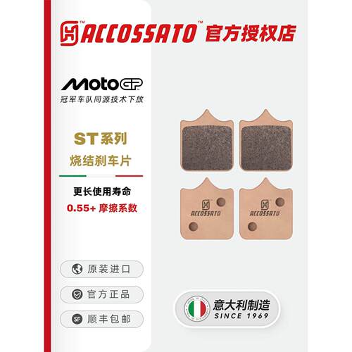 ACCOSSATO刹车片适用宝马S1000RR/XR 双RR摩托车碟刹制动升级