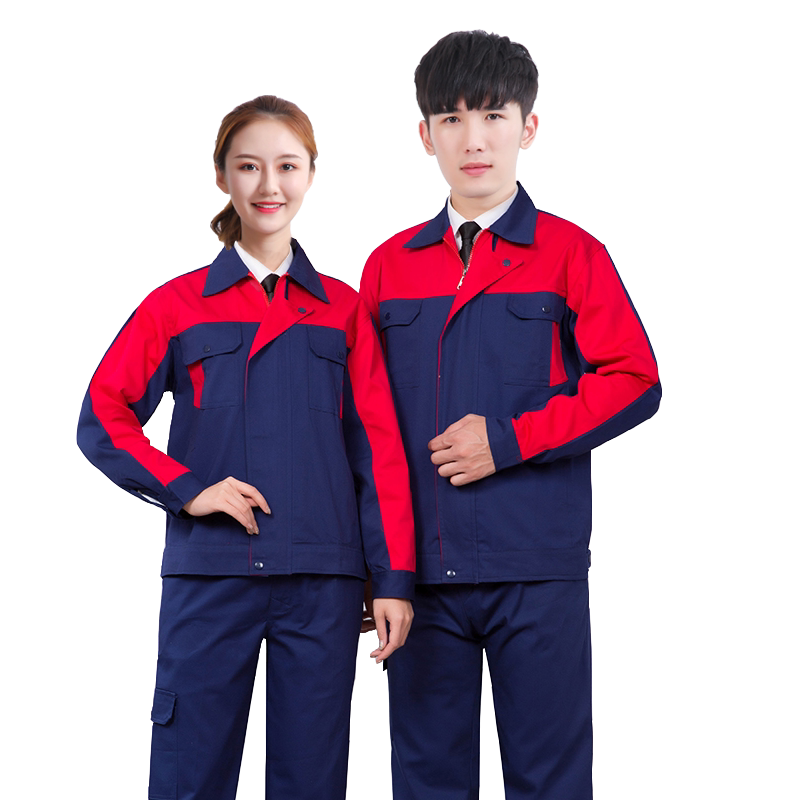纯棉工作服套装男焊工春秋全棉长袖耐磨脏车间电焊厂服劳保服定制