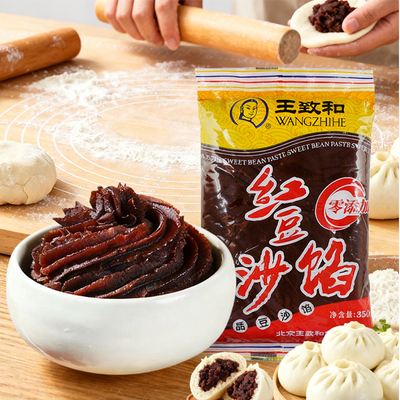 王致和350g红豆沙馅料汤圆馅即食月饼包子面包蛋黄酥点心家用烘焙