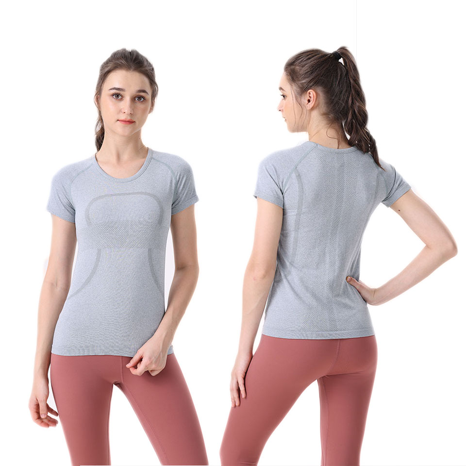 UARUN女士运动短袖T 紧身慢跑健身速干透气修身吸汗瑜伽短袖上衣
