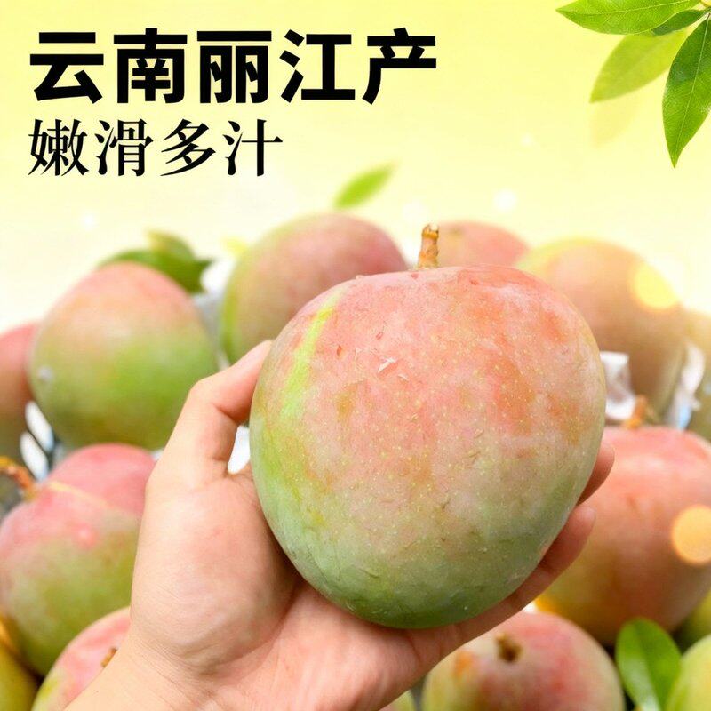 苹果芒 皮薄肉厚果核小 新鲜当季芒果