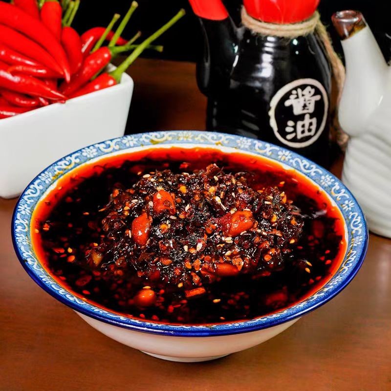 贵州油辣椒油泼辣子遵义红油蒜香辣椒酱1000g特辣香辣凉拌菜调料