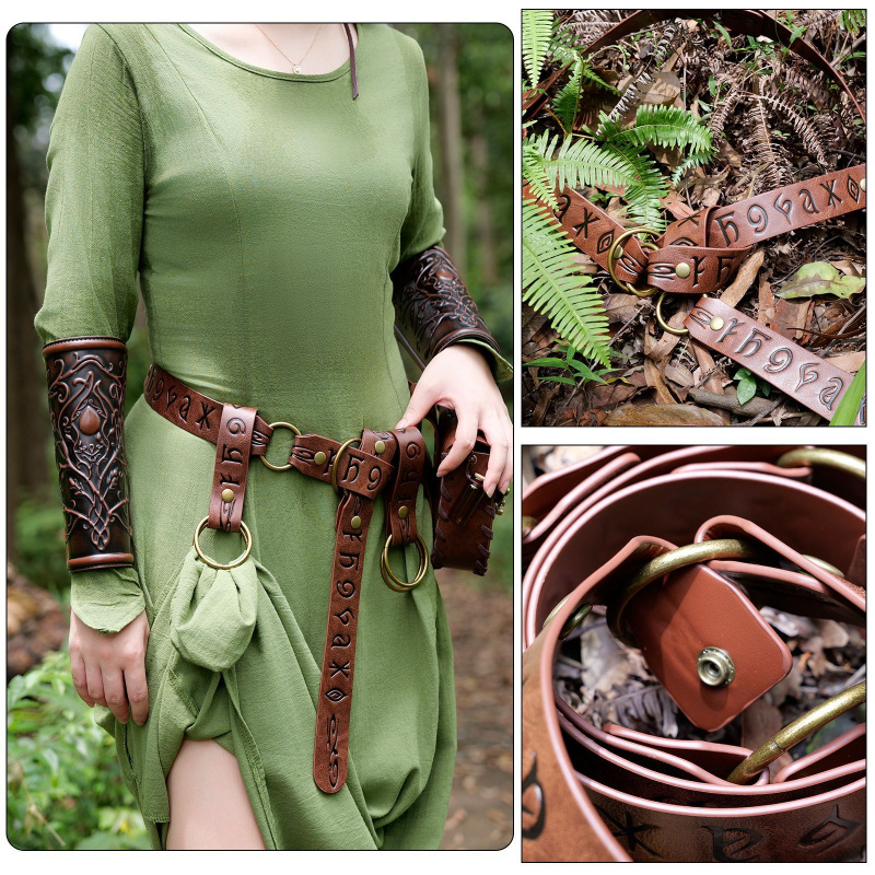 奇幻符文皮革腰带男女通用复古装