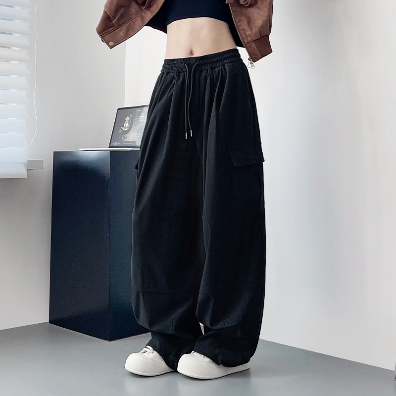 蜜略大码宽松显瘦遮肉显瘦阔腿裤