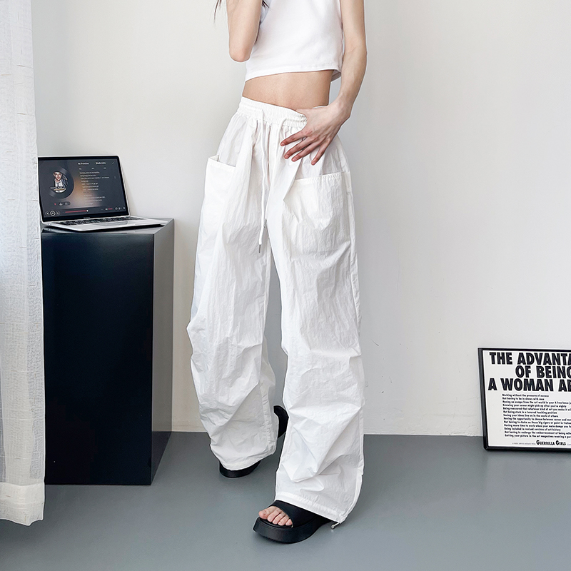 蜜略大码显瘦冰丝阔腿裤领券下单