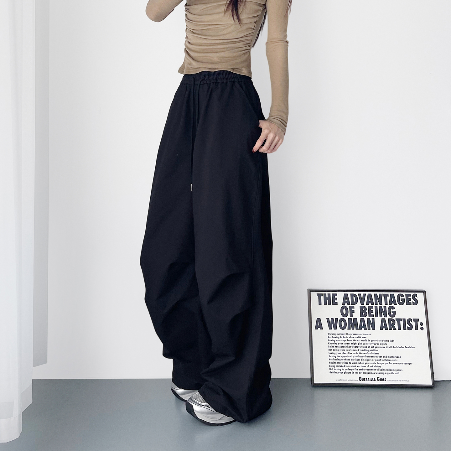 蜜略大码显瘦胖mm阔腿裤梨形身材