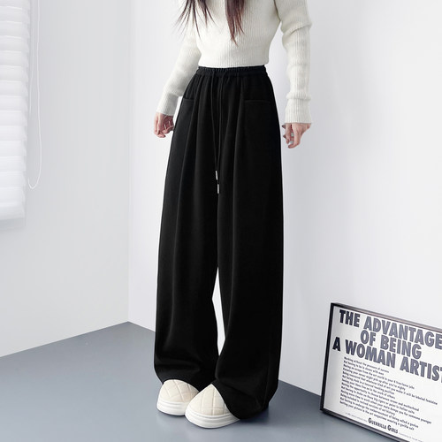 蜜略大码显瘦胖mm阔腿裤梨形身材