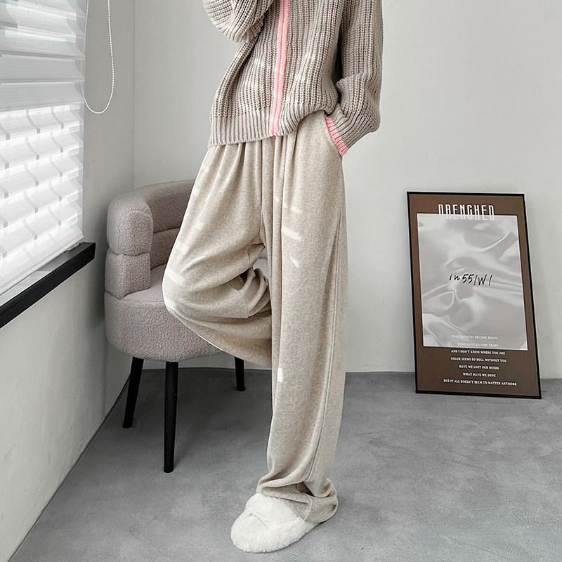 显瘦阔腿裤女秋冬季大码胖mm垂感宽松直筒裤慵懒感拖地,女装/女士精品,大码裤装,淘宝优惠券,粉丝福利购,淘宝优惠卷