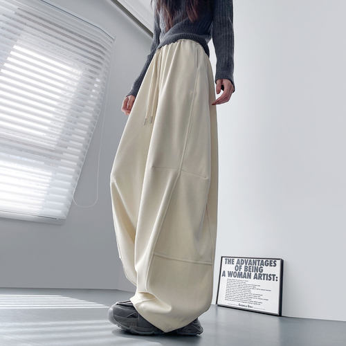 蜜略大码秋冬胖mm阔腿裤梨形身材