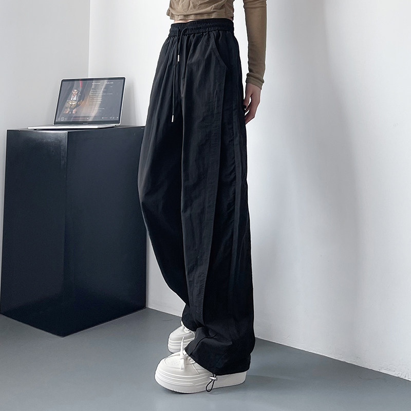 大码胖mm冰丝清凉阔腿裤女夏季显高显瘦宽松休闲裤高腰抽绳直筒裤,女装/女士精品,大码裤装,淘宝优惠券,粉丝福利购,淘宝优惠卷