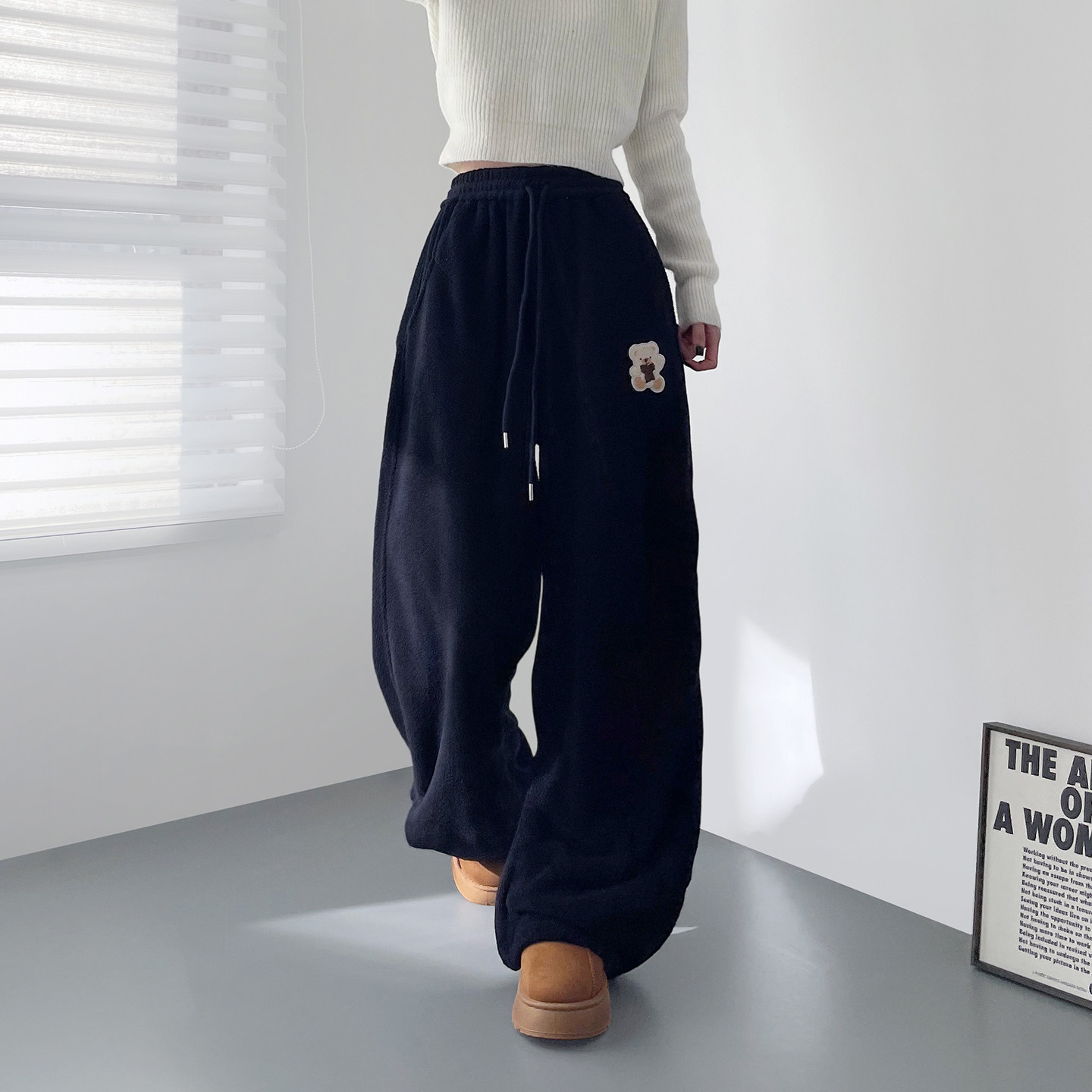 一裤过冬加绒加厚保暖香蕉阔腿裤棉裤女大码胖mm显瘦奥粒绒毛毛裤,女装/女士精品,大码裤装,淘宝优惠券,粉丝福利购,淘宝优惠卷