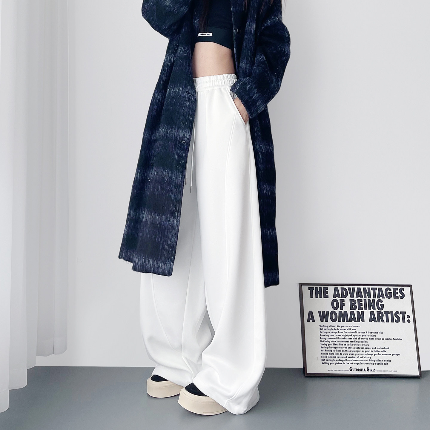 大码冬季通勤加绒加厚运动卫裤女胖mm梨型身材显瘦保暖直筒阔腿裤,女装/女士精品,大码裤装,淘宝优惠券,粉丝福利购,淘宝优惠卷