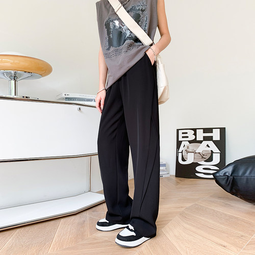 蜜略休闲裤领券下单宽松遮腿型