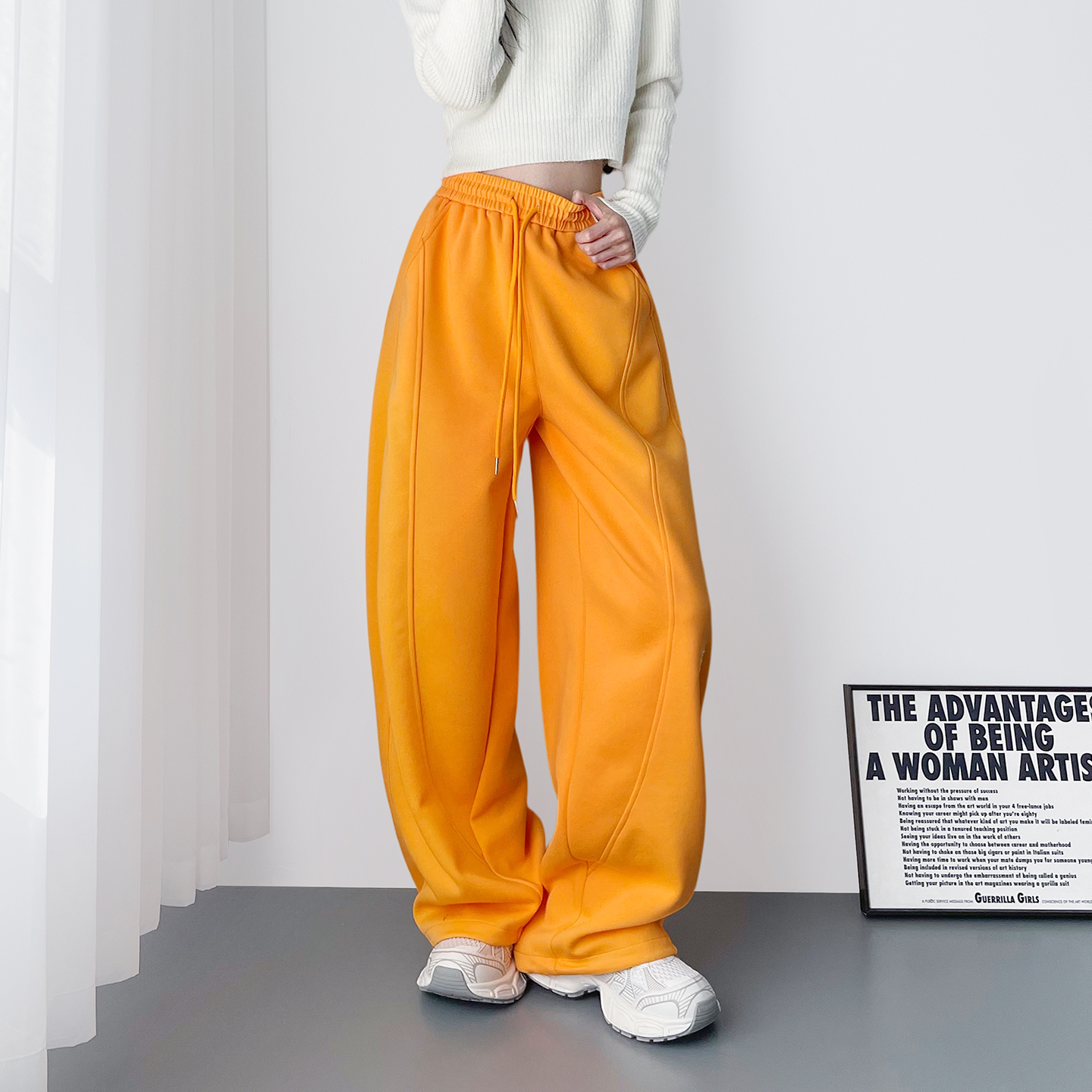 蜜略大码显瘦胖mm阔腿裤梨形身材