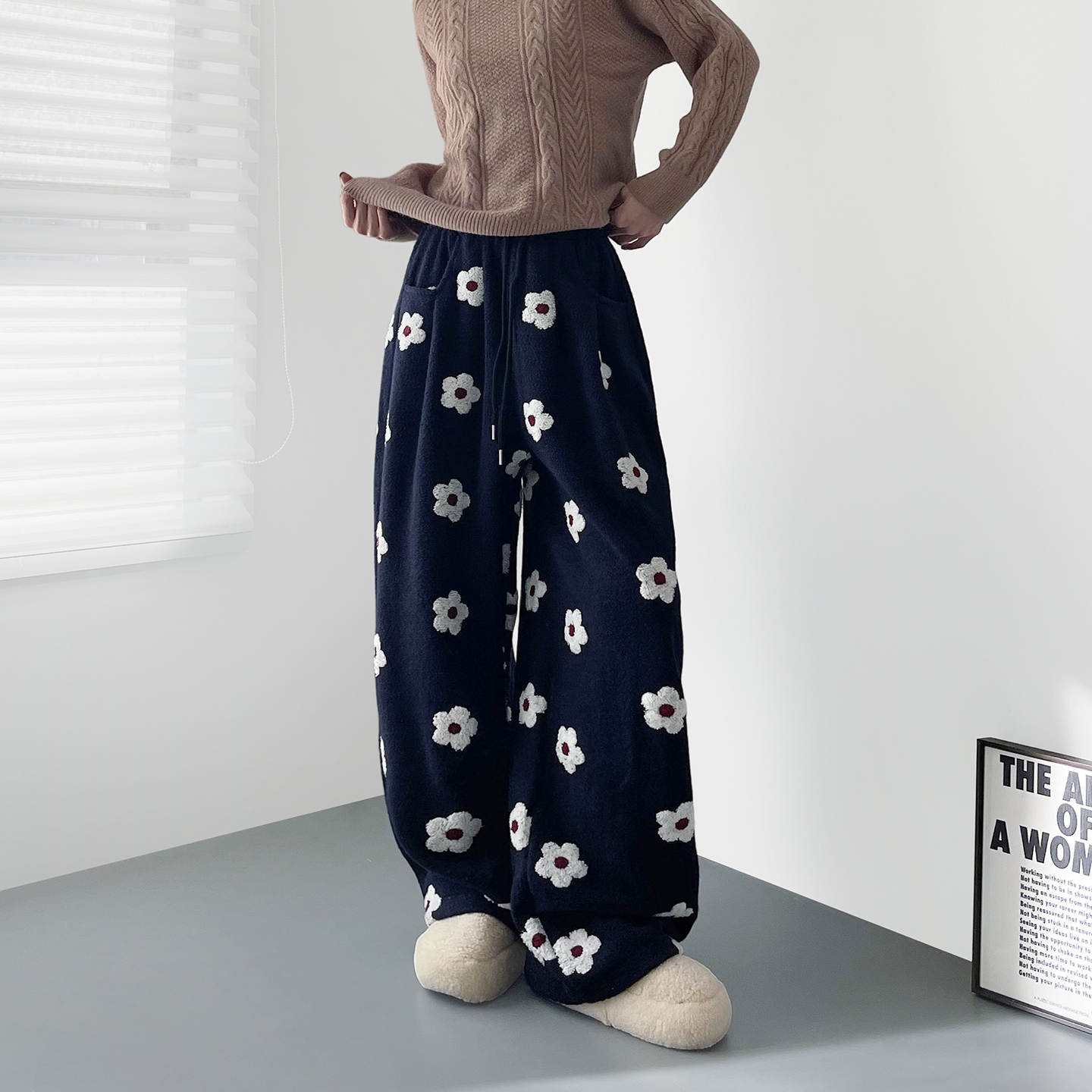 蜜略大码仿羊绒胖mm休闲梨形身材