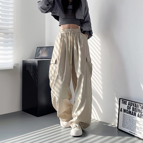 蜜略大码显瘦工装阔腿裤领券下单