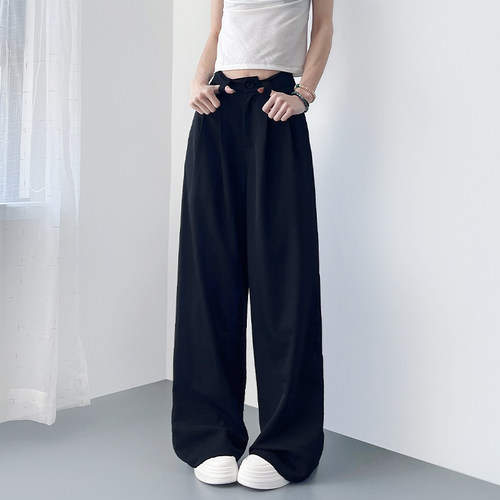 蜜略大码胖MM宽松夏季休闲阔腿裤