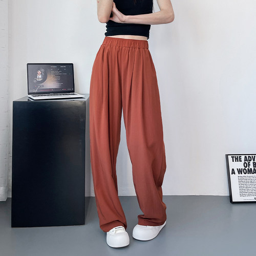 蜜略大码宽松显瘦阔腿裤领券下单