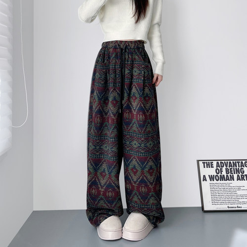 蜜略大码显瘦胖mm阔腿裤梨形身材