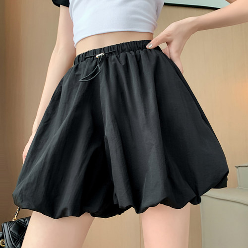 蜜略大码阔腿花苞短裤领券下单